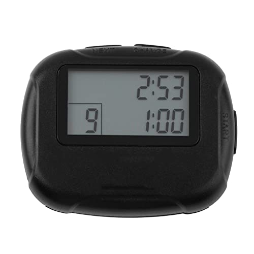 HBJWOV Interval Timer Sports Boxing Yoga Segment Stopwatch Black Chronograph Eletronic