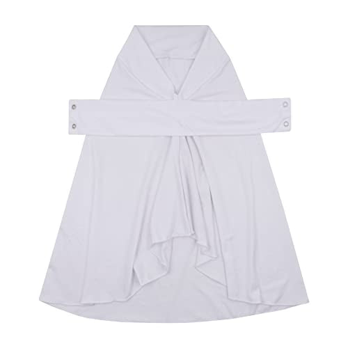 Suillty Fashion Muslim Hijab for Women Instant Snap Fastener Hijab Inner Cap Full Cover Head Wraps Scarf Islam Turban Caps - color: White
