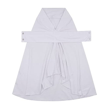 Suillty Fashion Muslim Hijab for Women Instant Snap Fastener Hijab Inner Cap Full Cover Head Wraps Scarf Islam Turban Caps - color: White