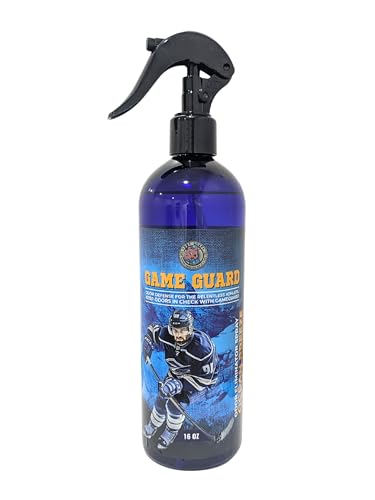 Game Guard Sport Odor Eliminator Spray (16oz, 2-Pack) – Gear Deodorizer for Hockey, Lacrosse, Gym Bags & Boxing Gloves – Ocean Breeze & Peppermint Scent – Leak-Proof Locking Spray Head