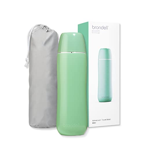 Brondell GoSpa Advanced Portable Bidet for Travel–Pop-Up Nozzle System –High-QualityCompact Bidet with Discreet Travel Bag for Convenient Storage–500mL, Green - color: Green, style: 500ml