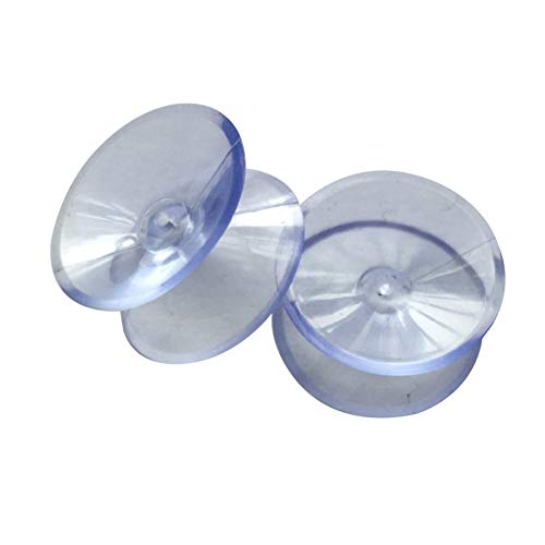 Lasenersm 20pcs 30mm Glass Table Top Double Sided Suction Cups - Dining Table Bumpers - Clear PVC Plastic - Prevents Glass Table Top from Sliding