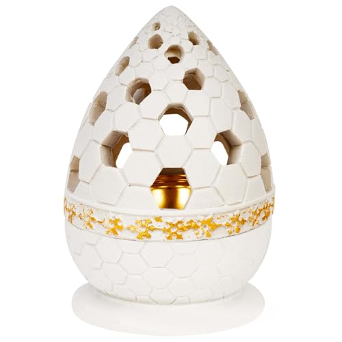 Incense Burner Holder, Bakhoor Frankincense Charcoal Censer Resin Stand, Ideal for Aromatherapy Yoga Spa, Home Christian Church Decor (White) - color: White