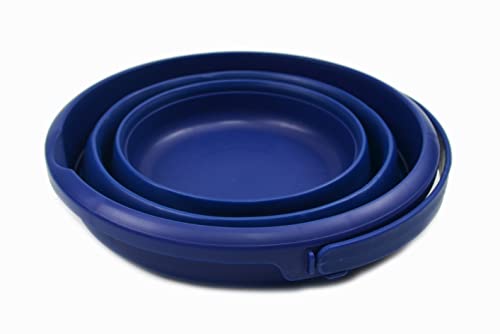 SAMMART 5.5L (1.4 Gallon) Collapsible Plastic Bucket - Foldable Round Tub - Portable Fishing Water Pail - Space Saving Outdoor Waterpot. (Royal Blue, 1) - color: Royal Blue