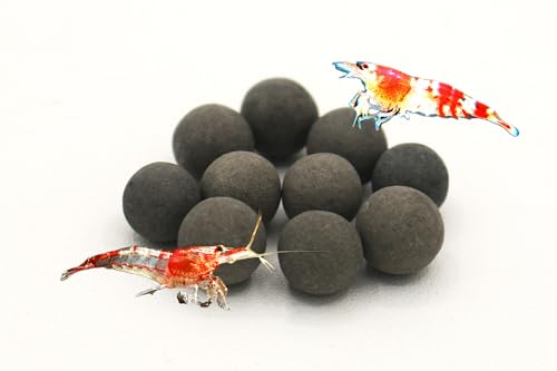 10 Regular Tourmaline Mineral Balls for Betta & Shrimp Freshwater Aquariums | 30+ trace elements • Natural mineral source • Long-lasting • Slow release • Freshwater aquarium mineral media - size: 10 Pack Regular