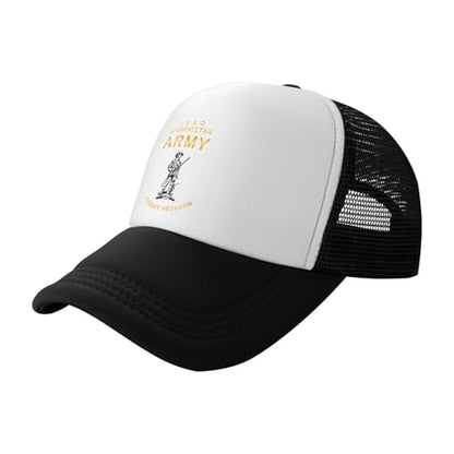 National Guard Iraq Afghanistan Combat Vet Adjustable Breathable Mesh Trucker Baseball Cap Unisex3 Black