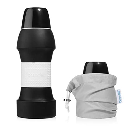 Brondell Bidet GoSpa Collapsible Travel Bidet, Compact and Discreet, with Travel Bag, 500ml, in Black - color: Black