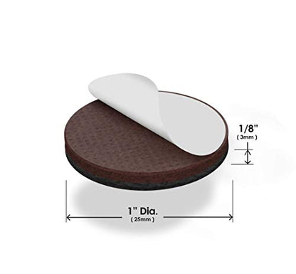 GorillaPads 1 Inch Non-Slip Furniture Pads/Gripper Feet Skids (Set of 32) Self Adhesive Rubber Floor Protectors, Round, Black, CB147-32 - size: 1" Round x 32