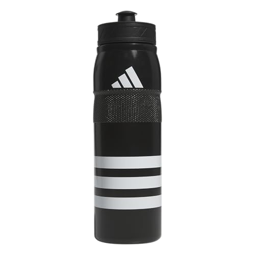 adidas 750 ML (28 oz) Stadium Refillable Plastic Sport Water Bottle - color: Black/White/Black/Black