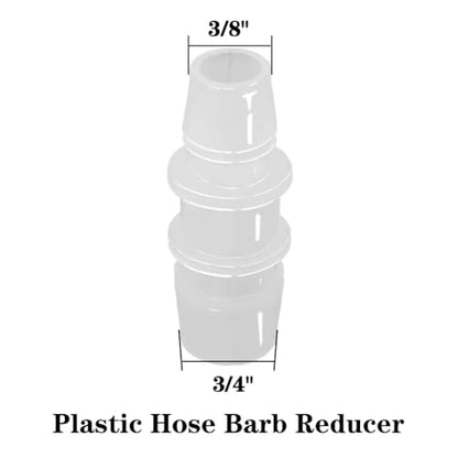 3/4" to 3/8" Hose Barb Reducer Pipe Fittings Adapter, Plastic Joint connector Splicer Mender for Aquarium Household Transport Fuel Gas Liquid Air (Pack of 4) - size: 3/4"-3/8"
