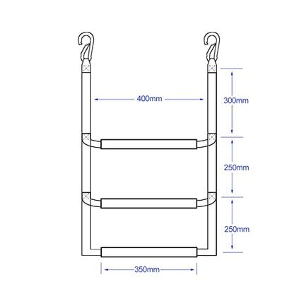 Young Marine Rope Ladder for Inflatable Boat, Kayak, Motorboat, Canoeing (3 Step) - size: 3 STEP