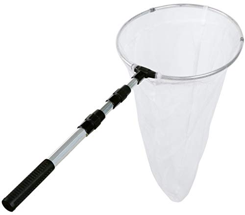 Insect and Butterfly Net with 12" Ring, 24" Net Depth, Handle Extends to 36 Inches - size: 12" ring, 36" handle