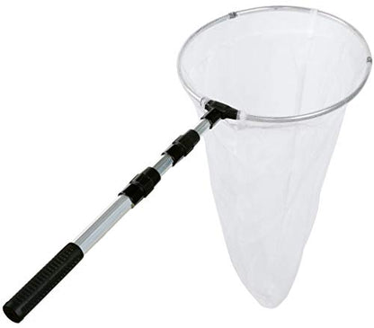 Insect and Butterfly Net with 12" Ring, 24" Net Depth, Handle Extends to 36 Inches - size: 12" ring, 36" handle