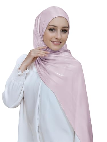 Lina & Lily Sheen Shimmer Women's Crepe Scarf Shawl Wrap Head Hijab Lightweight - color: Lilac