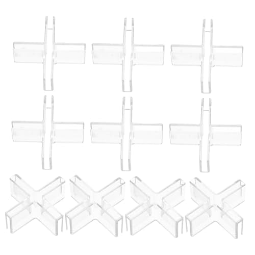 Cabilock 10Pcs Glass Fixation Clips for Aquariums Transparent Plastic Joining Bracket for Easy Installation Organization of Fish Tanks Suitable for Various Dimensions