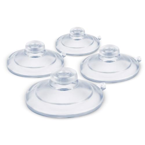 UBL Small Replacement Suction Cups - Diameter 1.75" at Rest, 1.88" in use | Mini Suction Cups for Dash Light, Stick & Windshield Mount Emergency Lights - Set of 4