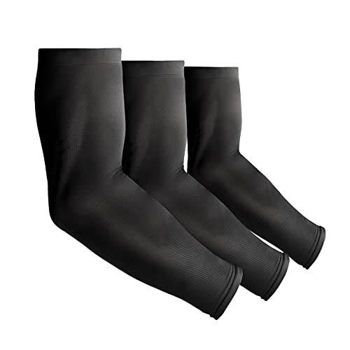4 Pair UV Sun Protection Arm Sleeves for Men & Women,Cooling UPF 50 Arm Cover for Baseball,Cycling,Basketball - color: Black-3 Pairs