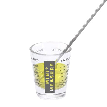 Kolder Mini Measure Heavy Glass, 20-Incremental Measurements Multi-Purpose Liquid and Dry Measuring Shot Glass, Black - color: Black, size: Single