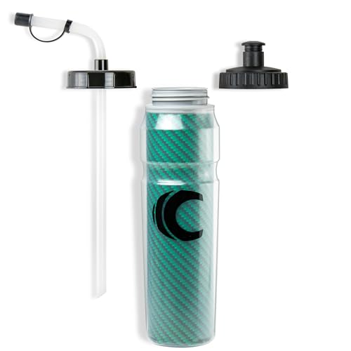 Cannon Sports 28oz Insulated Squeeze Water Bottle with Straw, Leak Proof Lids, 2 lids (Straw and Squeeze), Double Wall Insulation, Wide Mouth, BPA-Free (Green) - color: Green