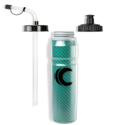 Cannon Sports 28oz Insulated Squeeze Water Bottle with Straw, Leak Proof Lids, 2 lids (Straw and Squeeze), Double Wall Insulation, Wide Mouth, BPA-Free (Green) - color: Green