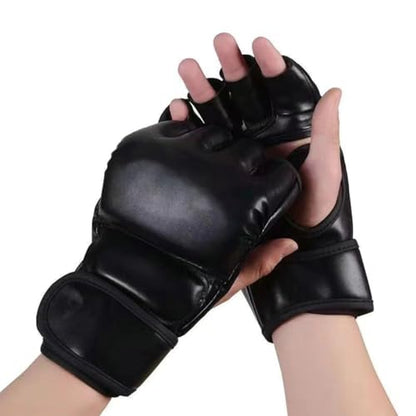 Boxing Gloves Training Gloves Half Finger Sport Gloves Heavy Bag Gloves Punching Gloves Kickboxing Gloves - color: Black dewclaws