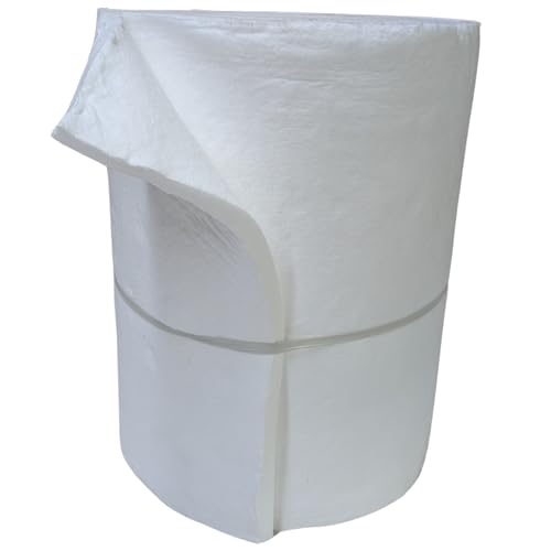 1" Thick Ceramic Fiber Blanket, 24" Wide, 25 Ft. Long, 2400F Rated Insulation, 8 Lb. Density, 3029E - size: 1"x24"x300" - High Density