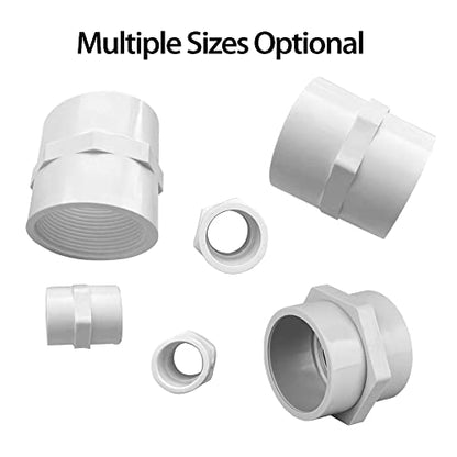 3/4" PVC Pipe Fitting Adapter Connector Union Coupling Schedule 40 (Slip Socket x NPT Female Pipe Thread), Pack of 10 - size: 3/4" NPT Female