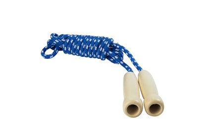 8.8 Feet Jump Rope for Women Men Kids Wooden Handle Jumping Ropes - color: Deep Blue