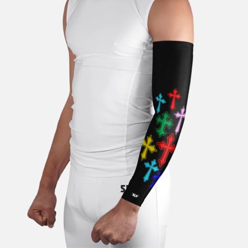 Faith Cross White and Black Arm Sleeve - color: Crosses Chroma, size: XX-Large