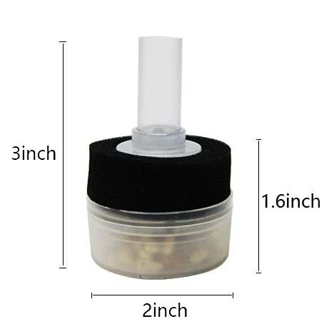 4pcs Small Aquarium Bio Sponge Filter, Up to 5 Gallon | With Suction Cups, Check Valves, For 5 Gal, 10 Gal, 20 Gal, Breeding Fry Betta Shrimp Fish Tank