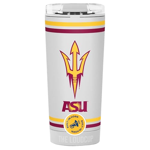 The LoudCup 16 oz 2-in-1 Water Bottle & Noisemaker, Arizona State - color: Arizona State University, size: 16 Ounces