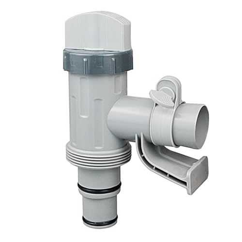 Plunger Valve with Pipe Holder – Pool Hose Adapter for Above Ground Pools, Pool Pump Hose Replacement Parts (1 Pack) - color: 1 Pack