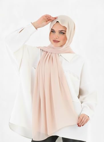 Instant Chiffon Hijab, Ready to wear hijab, modal wrap, Abaya, modern Instant Scarf, Soft breathable scarf - color: Almond