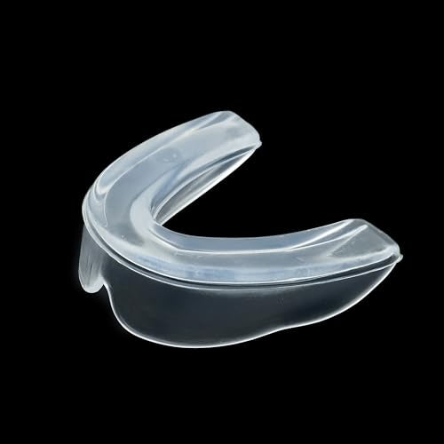Transparent Mouth Guard for Sports – Custom Fit, Hydra Gel Technology, EVA & Silicone, Lightweight & Durable, Comfort & Protection for Football, Hockey, Lacrosse, Wrestling & More - size: ADULT