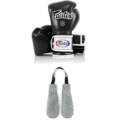 Fairtex BGV9 Boxing Gloves with Deodorizer Inserts | Mexican Style Glove for Hard Hitters + Odor & Moisture Absorber for Boxing, MMA, Muay Thai | Perfect Bundle for Clean & Durable Gear