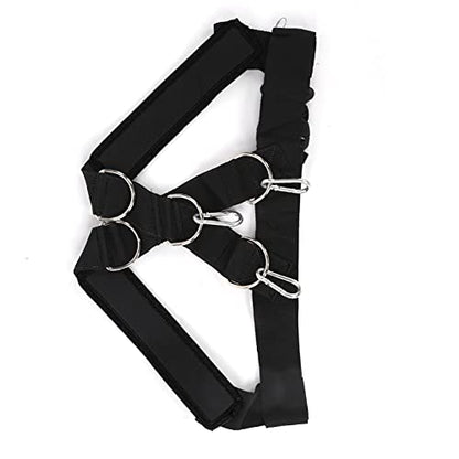 Weight Bearing Shoulder Strap Pulling Sled Harness Vest for Speed Agility Training - color: Black
