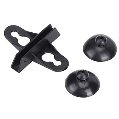 Aquarium Suction Cup Divider Clip, 40Pcs PVC Partition Support, White Fish Tank Separating Board Holder (Black) - color: Black