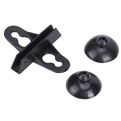 Aquarium Suction Cup Divider Clip, 40Pcs PVC Partition Support, White Fish Tank Separating Board Holder (Black) - color: Black