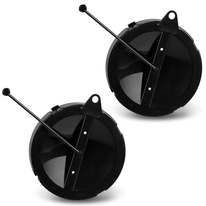 A040338BK Hose Carrier Cap/Strap for Valterra RV Sewer Hose Carrier | Replacement Storage Tube Holder Cover, End Caps with Strap Secure for Camper Waste Water Tank Vent Holder Black, 2 PCS