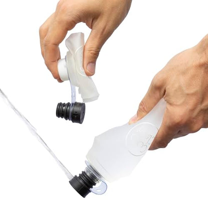 CuloClean 유연한 병이 있는 휴대용 비데(500ml, 17.4액량 온스) - 여행, 하이킹, 화장실 또는 캠핑에 이상적입니다. 초경량 (34g, 1.2온스). CuloClean (블랙), 유연한 병 및 행거 포함