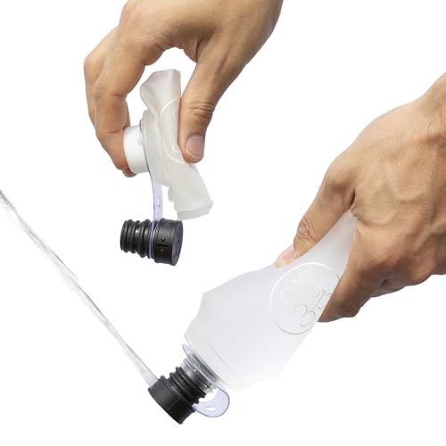 CuloClean 유연한 병이 있는 휴대용 비데(500ml, 17.4액량 온스) - 여행, 하이킹, 화장실 또는 캠핑에 이상적입니다. 초경량 (34g, 1.2온스). CuloClean (블랙), 유연한 병 및 행거 포함
