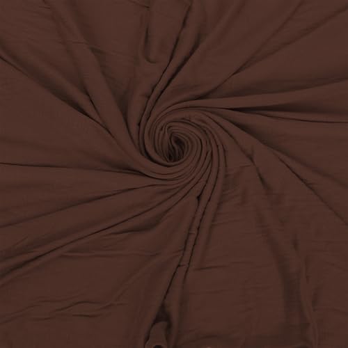 Hijab Scarf for Women Soft Cotton Muslim Jersey Hijab Head Wrap Scarves Fashion Long Scarf Shawls - color: Brown