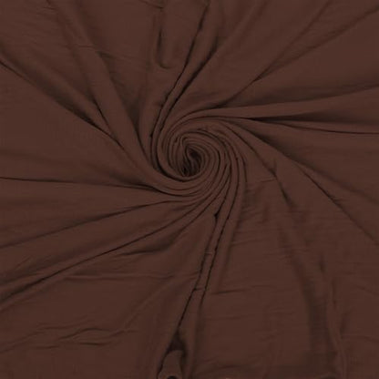 Hijab Scarf for Women Soft Cotton Muslim Jersey Hijab Head Wrap Scarves Fashion Long Scarf Shawls - color: Brown