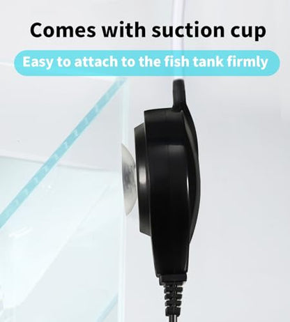 Aquarium Air Pump Mini Fish air Pump Super Quiet Fish Bowl air Pump for Up to 10 Gallon Fish Tank 1.5 Watts 310ml/min - color: Black-Complete Kit