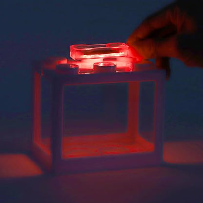 Mini Aquarium Light 0.5-2 Gallon Desktop Aquarium Red USB LED Light - color: Red