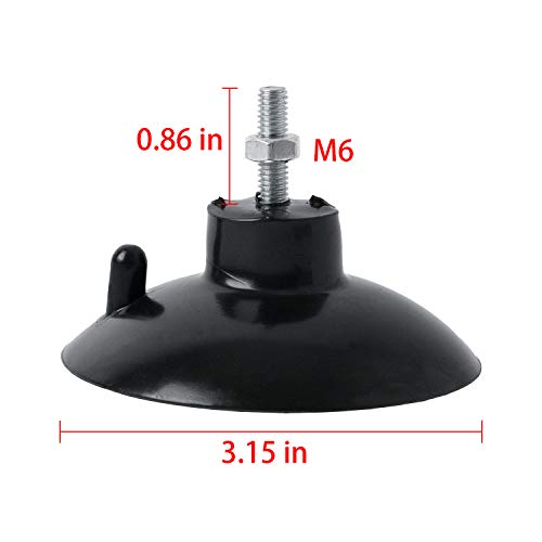 HSTECH (4 Pcs) Black French Fry Suction Cup Feet Compatible with Industrial Commercial French Fry Cutter - color: Black