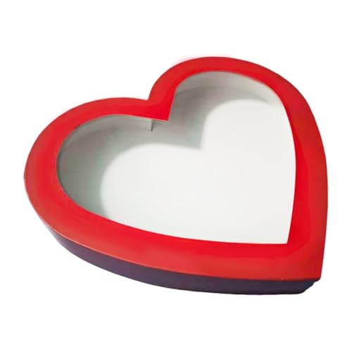 WENPACK 30.5cm(12인치) 하트 모양 선물 상자, 대형 판지 종이 반죽, 샤퀴테리 및 달콤한 음식을 채울 수 있음, 어머니의 날(레드) - color: 레드