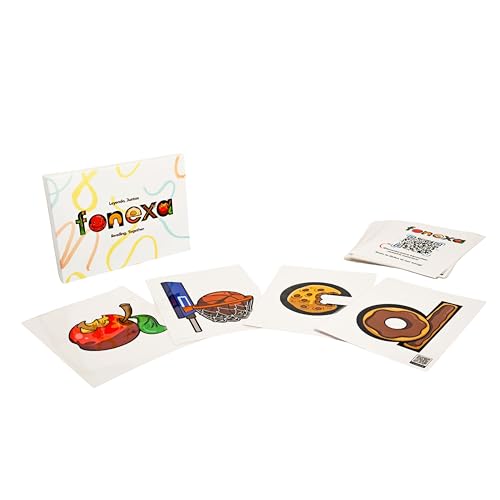 Phonics Flashcards for Kids - Alphabet Letter Sound Cards with Embedded Mnemonics for Early Reading, ABC Flashcards for Preschool & Kindergarten - Fonexa (Large) - size: Large