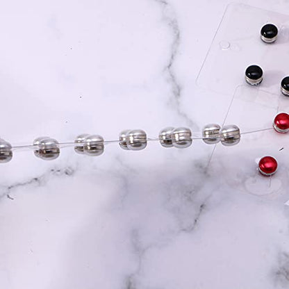 12pcs Super Strong Hijab Pins Pearl Scarf Brooch Round Clip Multiuse for Women Girls Gifts Brooch Pins for Women - color: white