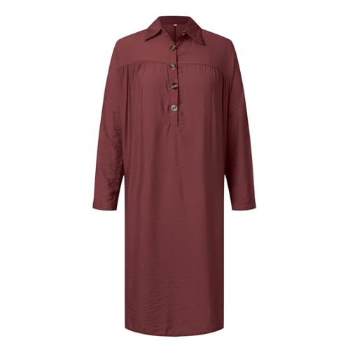 Prayer Clothes for Muslim Women One-Piece Long Sleeve Islamic Prayer Dress O Neck Lightweight Maxi Dress Dress - color: Red, size: Small